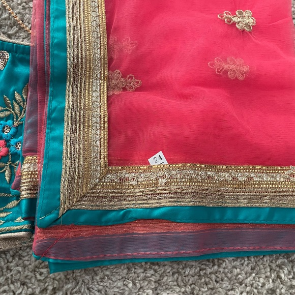 NWOT 3 piece kids lehenga choli in size 24 - Picture 4 of 8